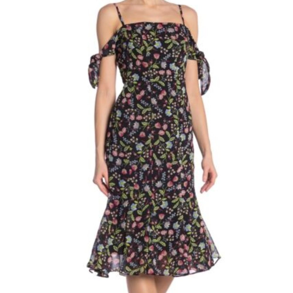 NWT $159 NANETTE LEPORE Paradise Dreaming Violet Print S 8